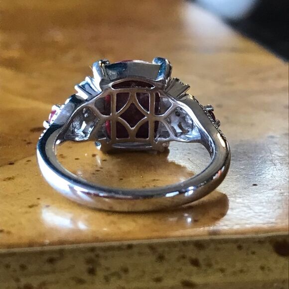 Norwegian Thulite Sterling Silver Ring Size 6 - Picture 7 of 9